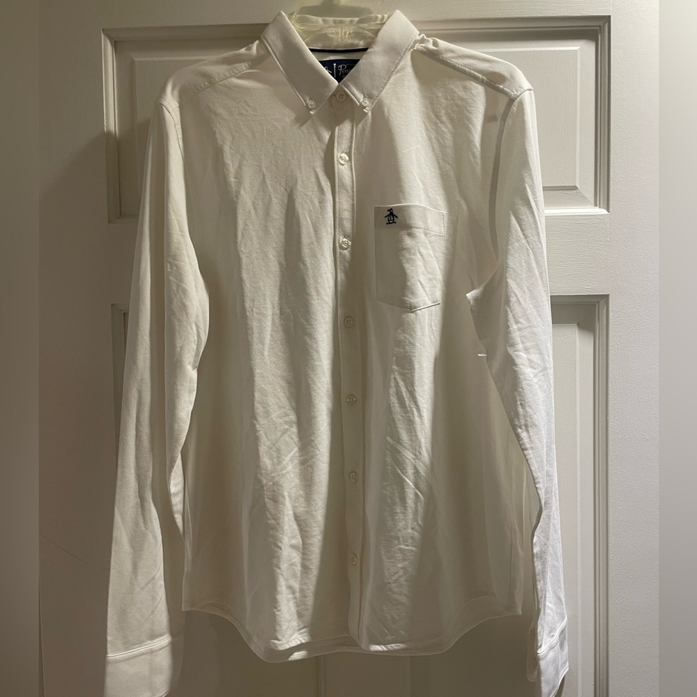 Original Penguin Men's Classic White Button Down Shirt